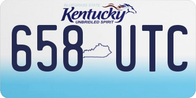 KY license plate 658UTC