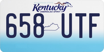 KY license plate 658UTF