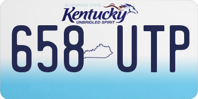 KY license plate 658UTP