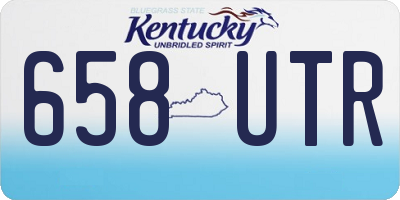KY license plate 658UTR