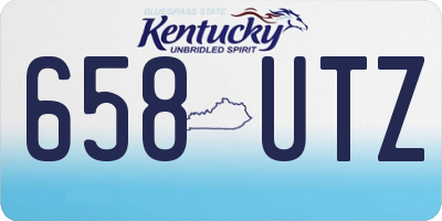 KY license plate 658UTZ