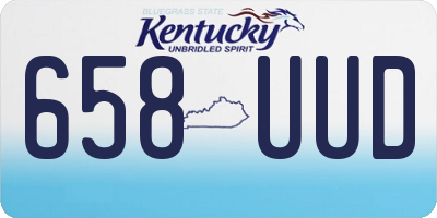 KY license plate 658UUD