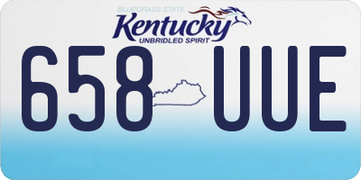 KY license plate 658UUE