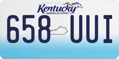 KY license plate 658UUI