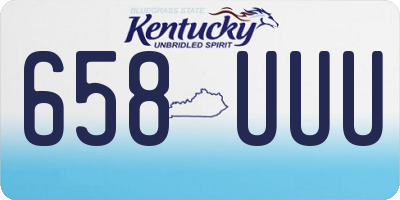 KY license plate 658UUU