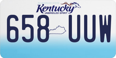 KY license plate 658UUW