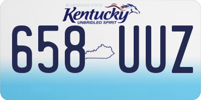 KY license plate 658UUZ