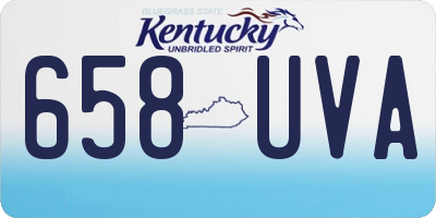 KY license plate 658UVA