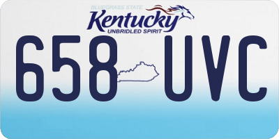 KY license plate 658UVC