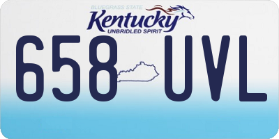 KY license plate 658UVL