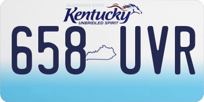 KY license plate 658UVR