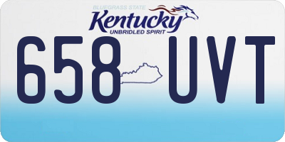 KY license plate 658UVT