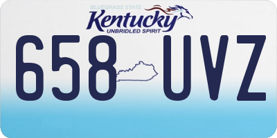 KY license plate 658UVZ