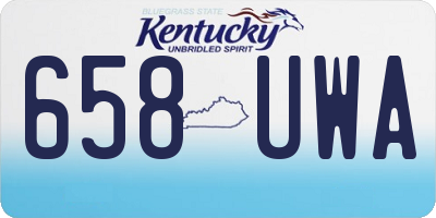 KY license plate 658UWA