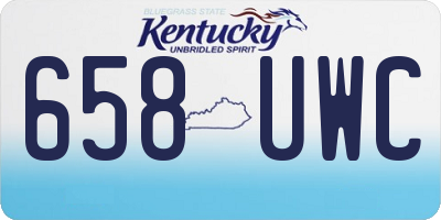 KY license plate 658UWC
