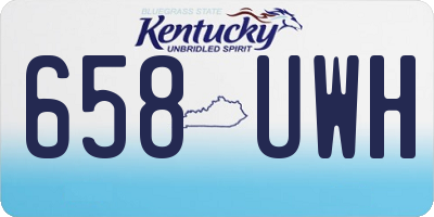 KY license plate 658UWH