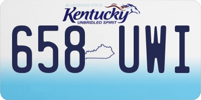 KY license plate 658UWI