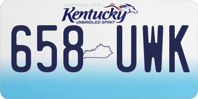 KY license plate 658UWK
