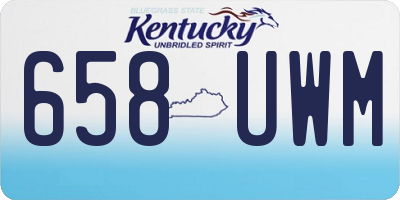 KY license plate 658UWM