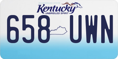 KY license plate 658UWN