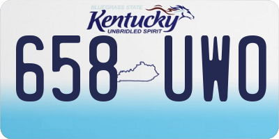 KY license plate 658UWO