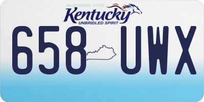 KY license plate 658UWX