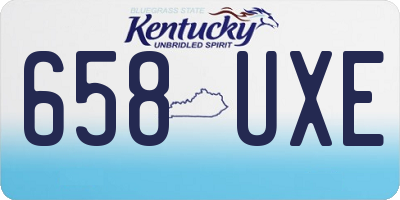 KY license plate 658UXE