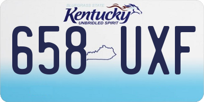 KY license plate 658UXF