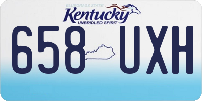 KY license plate 658UXH