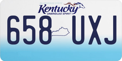 KY license plate 658UXJ