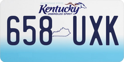 KY license plate 658UXK