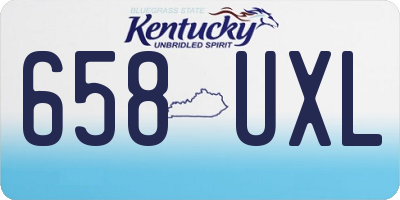 KY license plate 658UXL