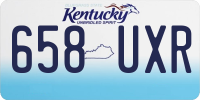 KY license plate 658UXR