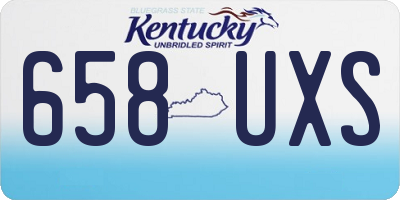 KY license plate 658UXS