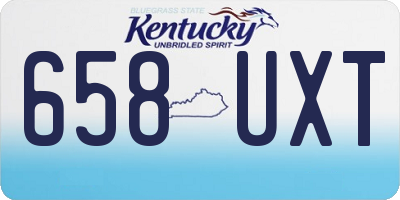 KY license plate 658UXT