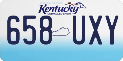 KY license plate 658UXY