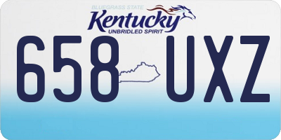 KY license plate 658UXZ