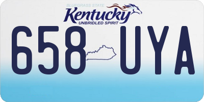 KY license plate 658UYA