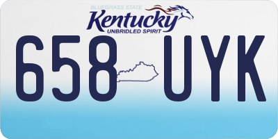 KY license plate 658UYK