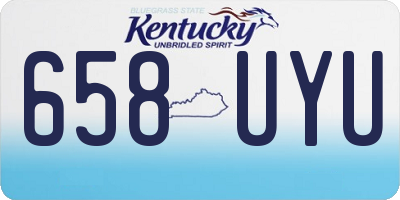 KY license plate 658UYU