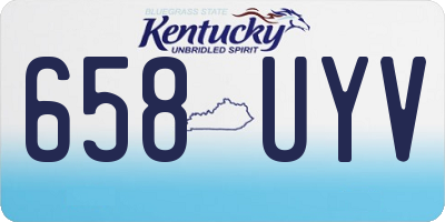 KY license plate 658UYV