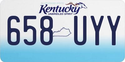 KY license plate 658UYY
