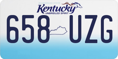 KY license plate 658UZG