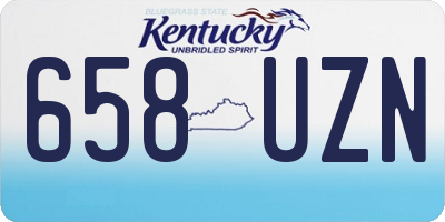 KY license plate 658UZN