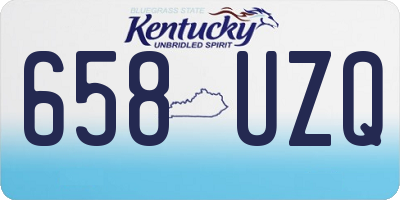 KY license plate 658UZQ