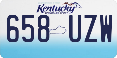 KY license plate 658UZW