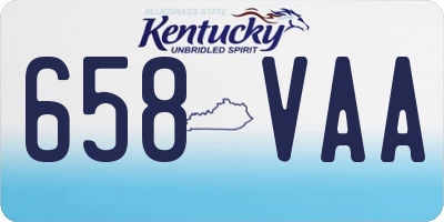 KY license plate 658VAA