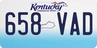 KY license plate 658VAD