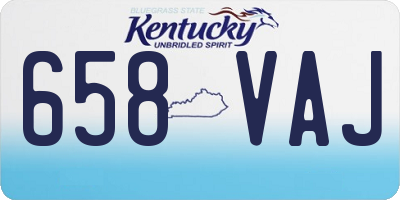KY license plate 658VAJ