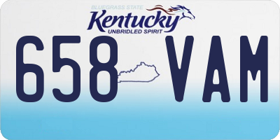 KY license plate 658VAM